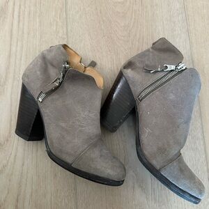 Rag & Bone Grey Suede Booties